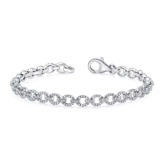 Natural 5 Ct Diamond Tennis Women Bracelet