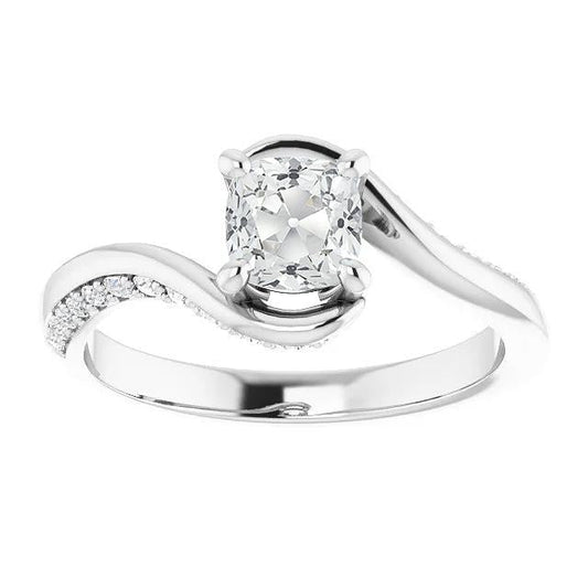 natural round diamond 5.50ct ring front view