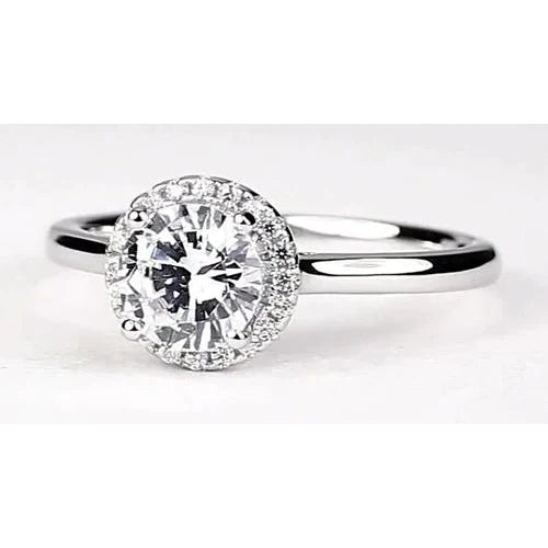 Natural Custom Jewelry Halo Setting Engagement