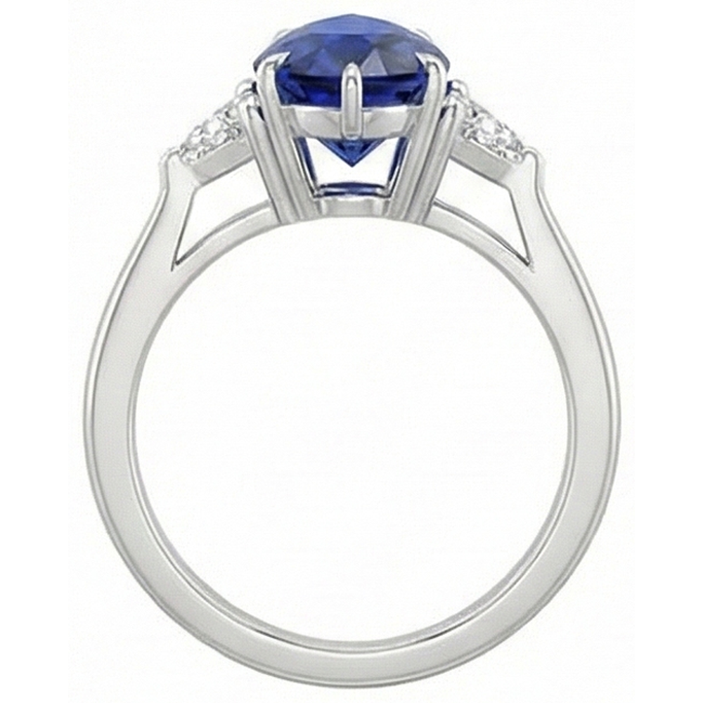 Natural Dark Blue Sapphire Ring