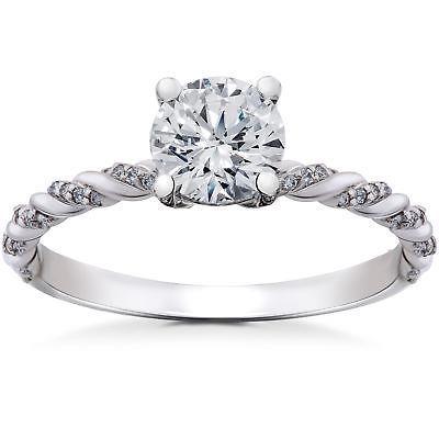 natural round diamond 1.40ct ring front view