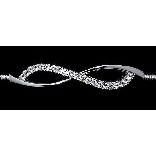 Natural Diamond Bangle White Gold Jewelry 14K