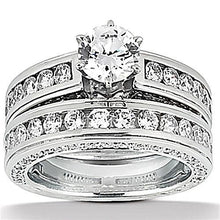 Natural Diamond Engagement Band Set 3.50 Carats Gold Ring