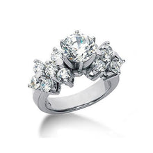 Natural Diamond Engagement Ring White Gold 14K 3.30