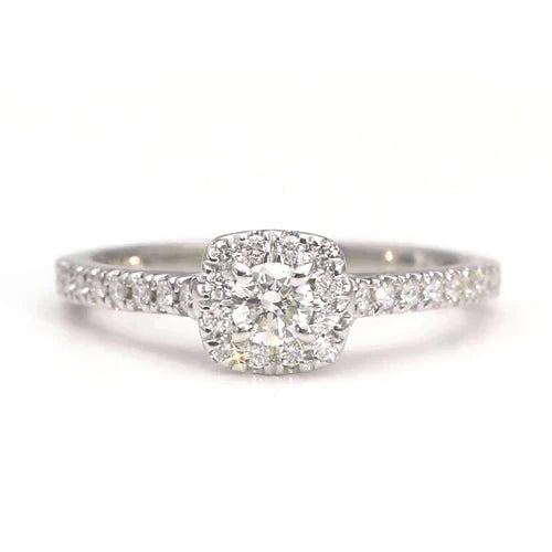 natural round diamond 1.25ct ring front view