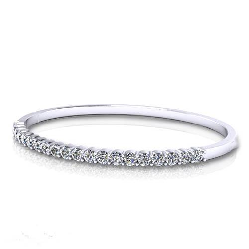 natural round diamond 4.00ct bracelet front view