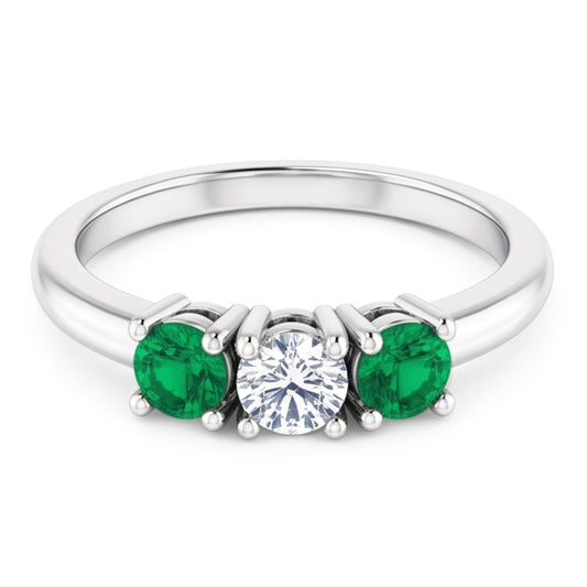 Natural Diamond Ring 0.60ct - White Gold 14K