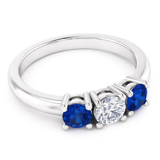 Natural Diamond Ring 0.60ct - White Gold 14K