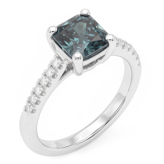 Natural Diamond Ring 0.75ct - White Gold 14K