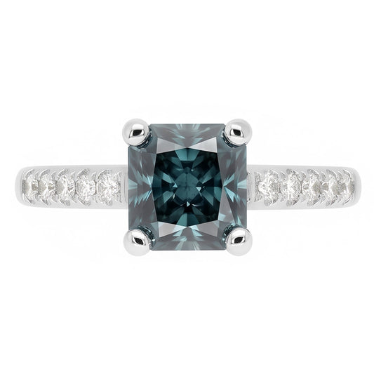 Natural Diamond Ring 1.25ct - White Gold 14K