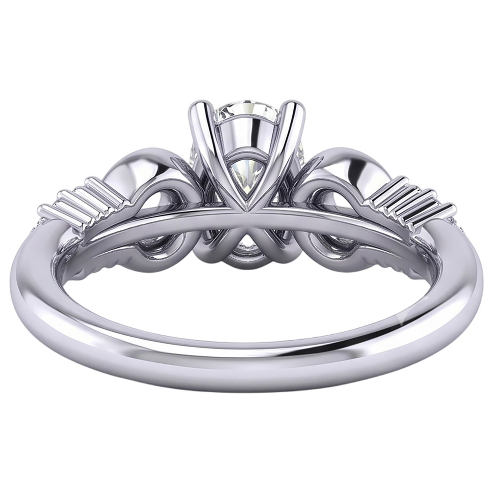 Natural Diamond Ring 1.50ct - White Gold 14K