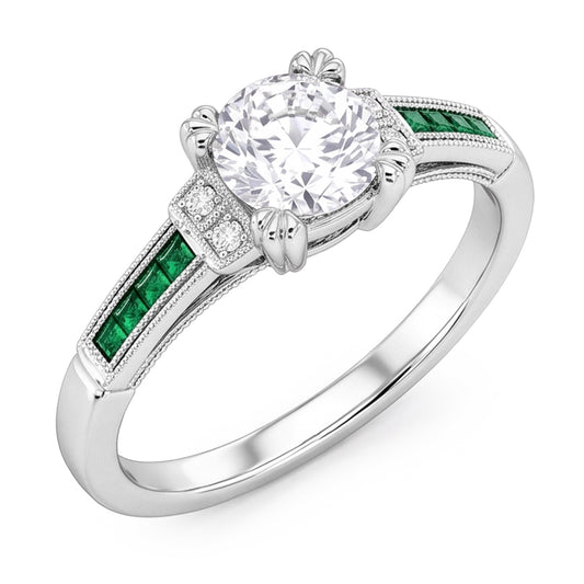 Natural Diamond Ring 1.75ct - White Gold 14K