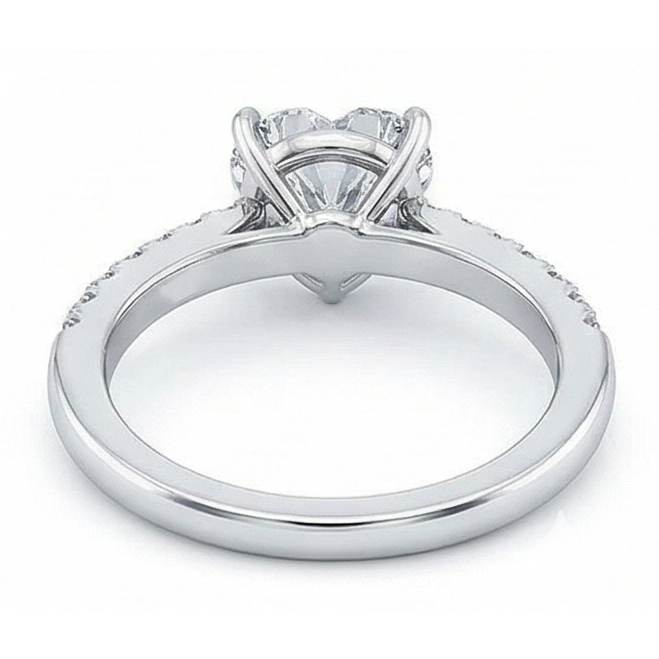 Natural Diamond Ring 3.50ct - White Gold 14K