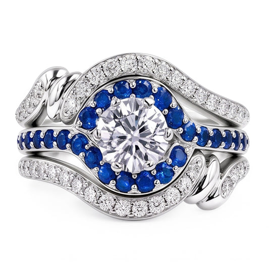 Natural Diamond Ring 3.50ct - White Gold 14K
