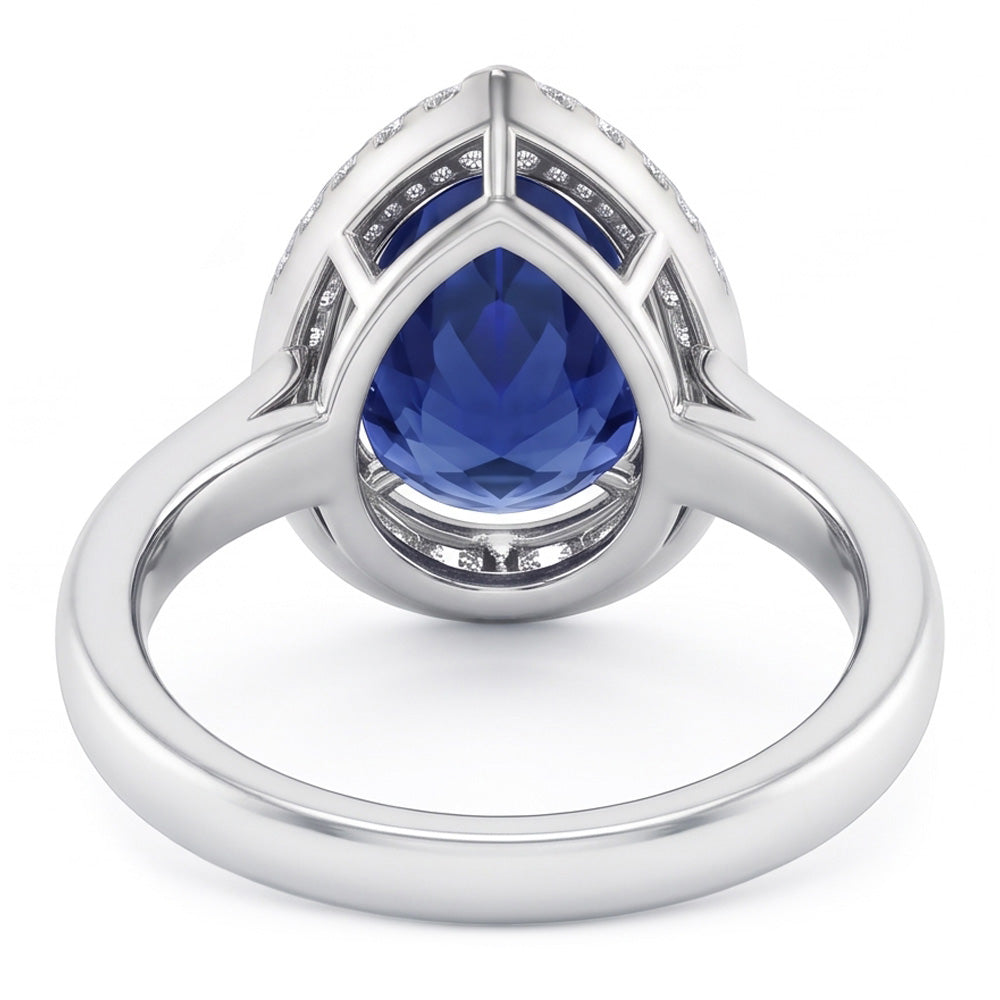 Natural Diamond Ring 3.75ct - White Gold 14K