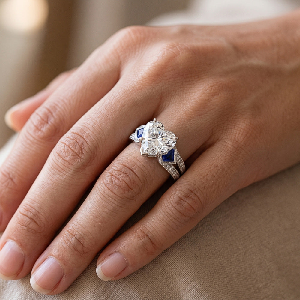 Natural Diamond Ring 6.50ct - White Gold 14K