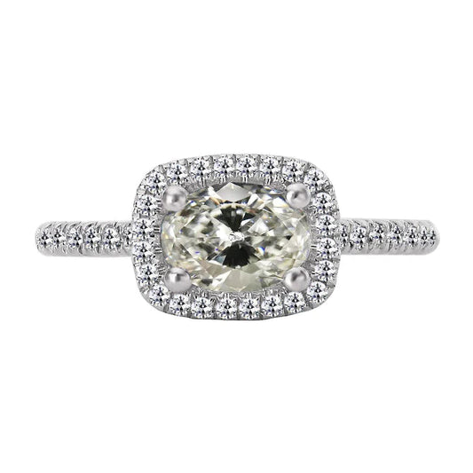 natural round diamond 4.50ct ring front view