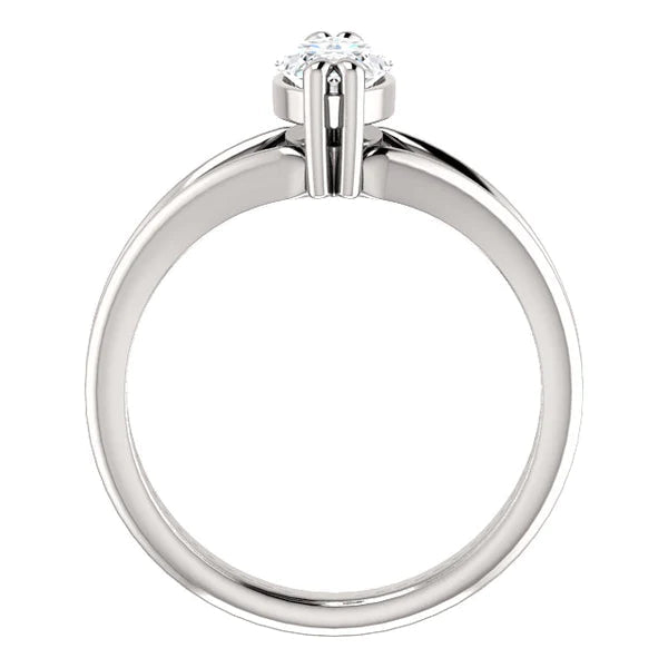 Natural Diamond Solitaire Ring 1.50 Carats Double Claw Prong Set Split Shank