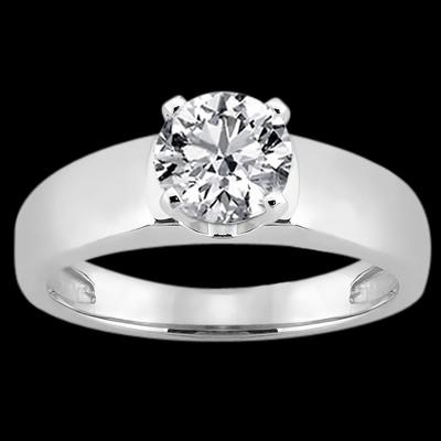 natural round diamond 2.50ct ring side angle