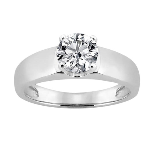 natural round diamond 2.50ct ring front view