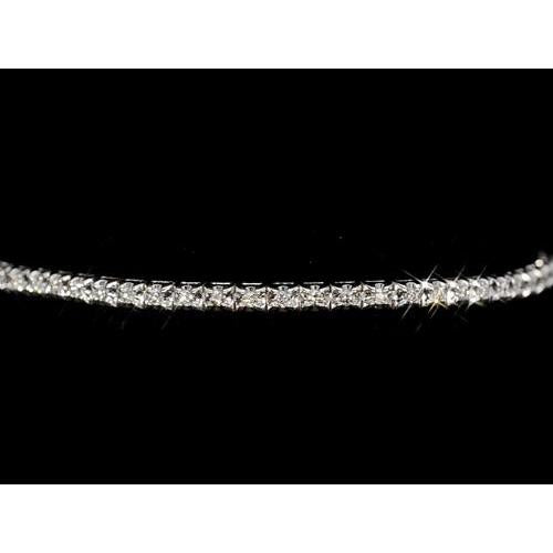 Natural Diamond Tennis Bracelet 4 Carats Women Jewelry