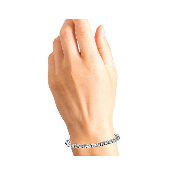 Natural Diamond Tennis Bracelet White Gold 14K