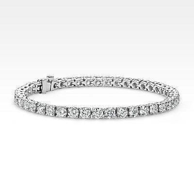 Natural Diamond Tennis Bracelet White Gold 14K 12 Carats