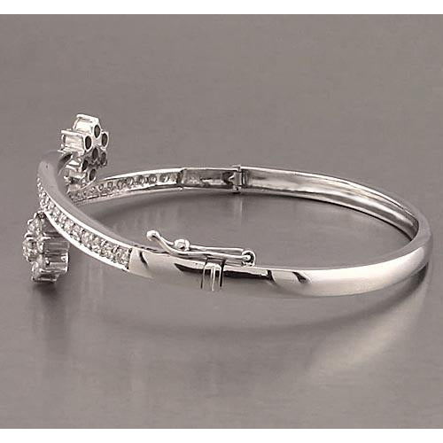 Natural Diamond Women Bangle 5 Carats Jewelry New