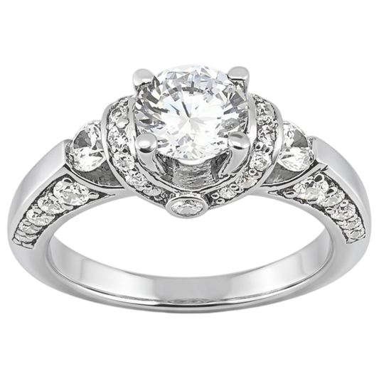 Natural Earth Mined DIAMOND ( NOT LAB GROWN ) Engagement Ring Accented White Gold 1.70 Ct.