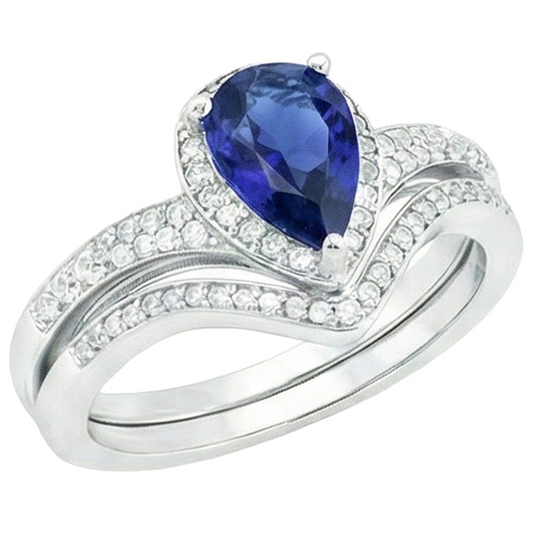 natural round sapphire 2.75ct ring side angle