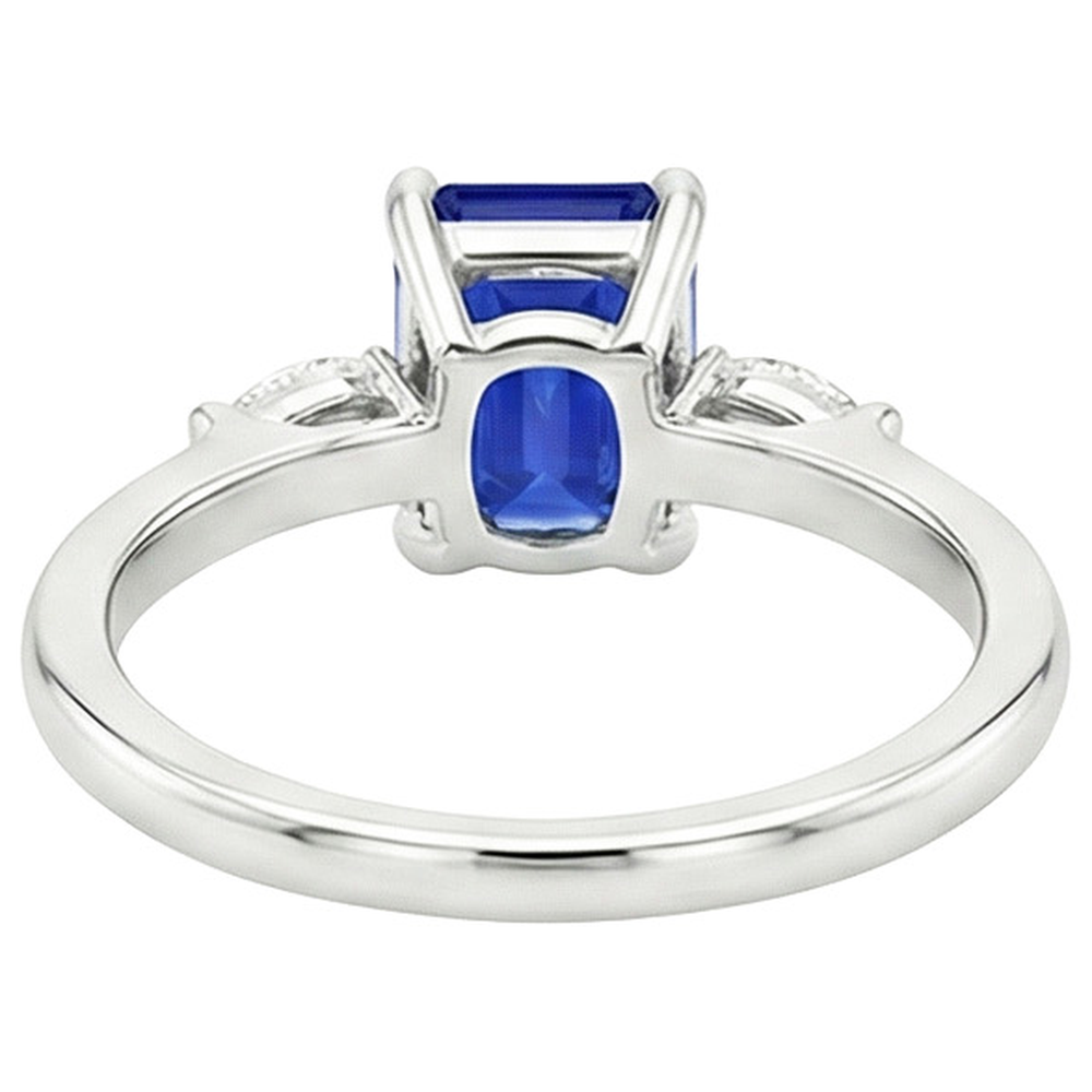 natural emerald sapphire 3.50ct ring side angle