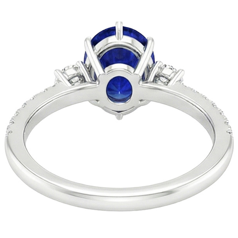 natural round sapphire 5.50ct ring side angle