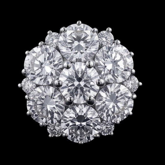 Natural Earth Mined Diamond Engagement Ring 3.80 Carats Antique Style Women Jewellery