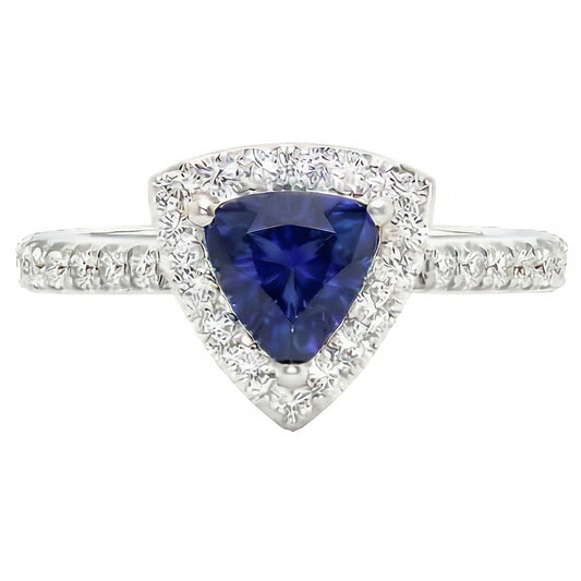 natural round sapphire 2ct ring side angle