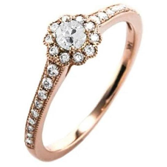 natural round diamond 2.75ct ring front view