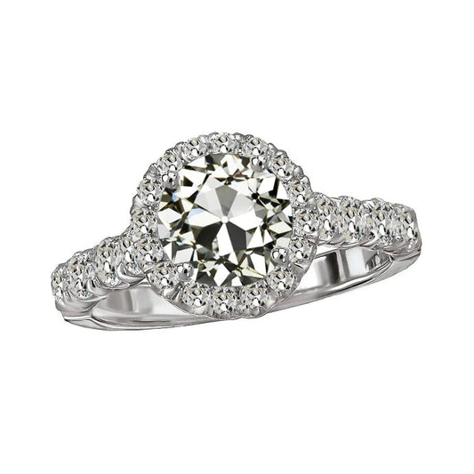 natural round diamond 5.50ct ring front view