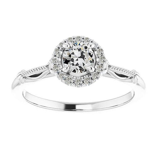 natural round diamond 2.50ct ring front view