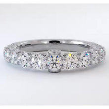 Natural Round Comfort Fit Graduated Diamond Band 1.75 Carats