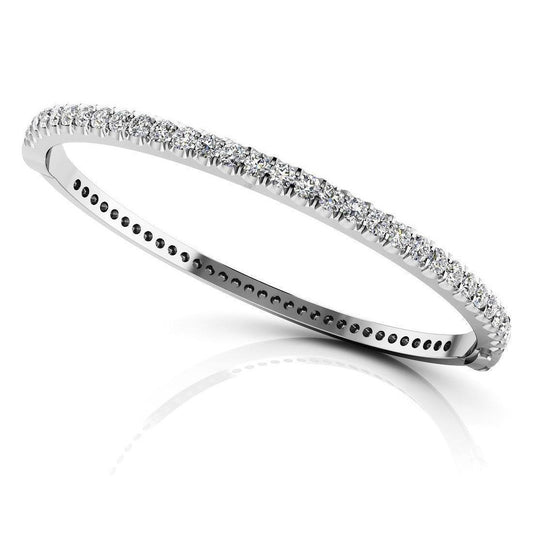 natural round diamond 4.80ct bracelet front view