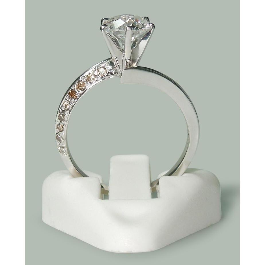 Natural Round Diamond Anniversary Ring Jewelry New White Gold 14K