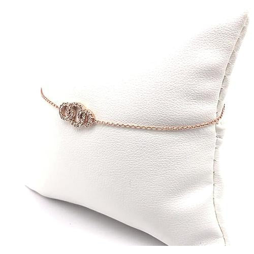 Natural Round Diamond Bracelet 0.30 Rose Gold Jewelry 14K