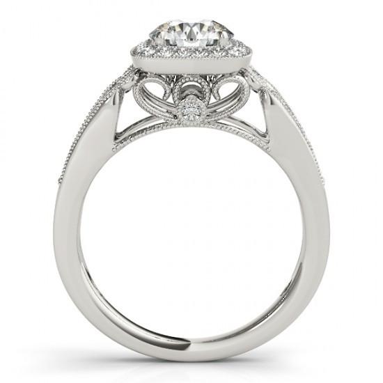 Natural Round Diamond Halo Engagement Ring 2.25 Carats
