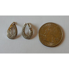 Natural Round Diamond Hoop Earrings 1 Carats G/H White Gold Finish