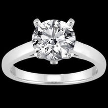 Natural Round Diamond Solitaire Women Engagement Ring