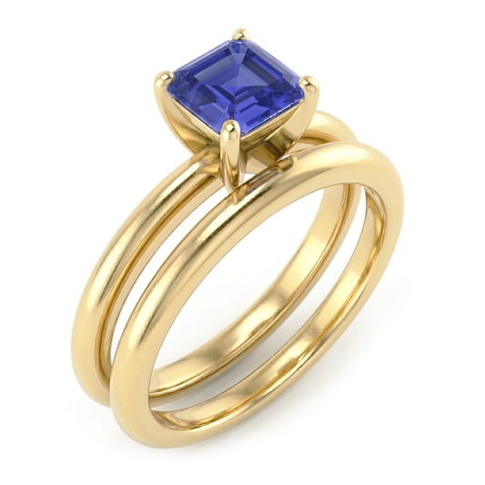 Natural Sapphire Eternity Band 1.50ct - Yellow Gold 14K