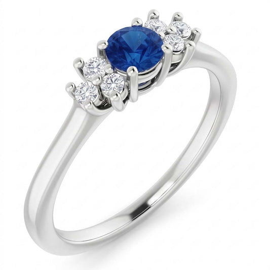 Natural Sapphire Ring 1.50ct - White Gold 14K