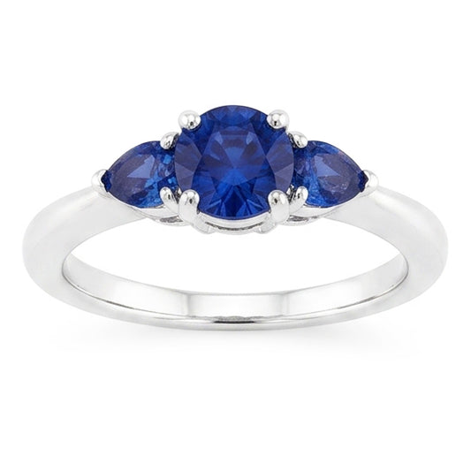 Natural Sapphire Ring 1.50ct - White Gold 14K