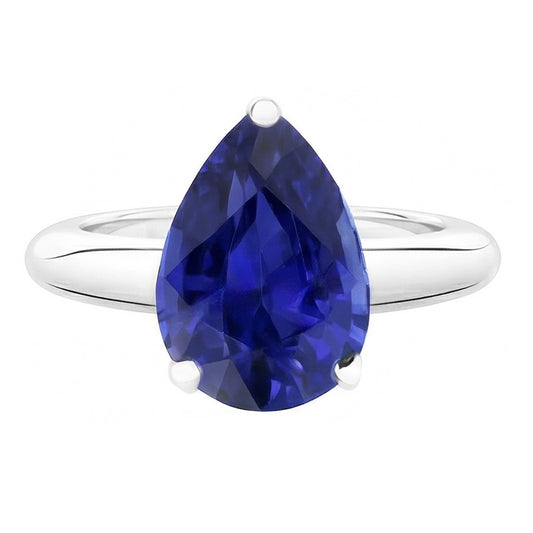 Natural Sapphire Ring 1.50ct - White Gold 14K