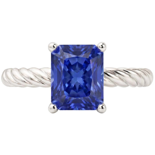 Natural Sapphire Ring 1.50ct - White Gold 14K