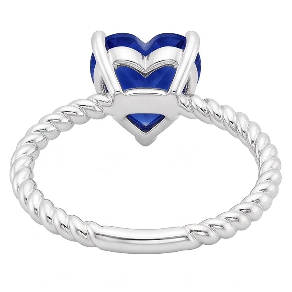 Natural Sapphire Ring 1.50ct - White Gold 14K